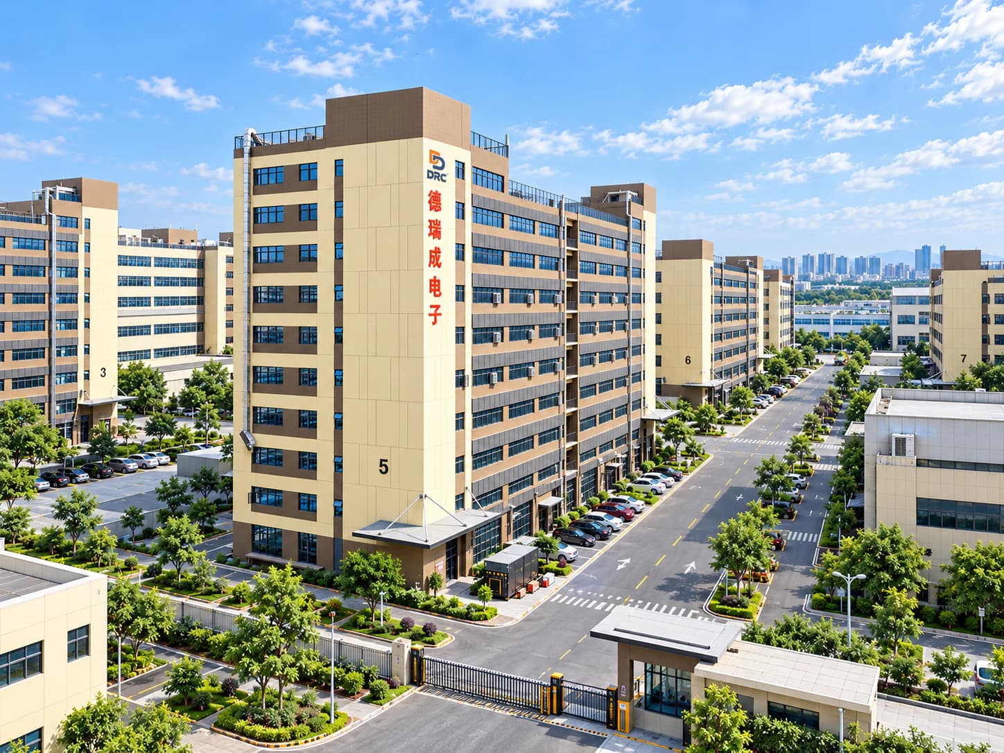 DRC manufacturing base in Building 5 within the Dongguan industrial park