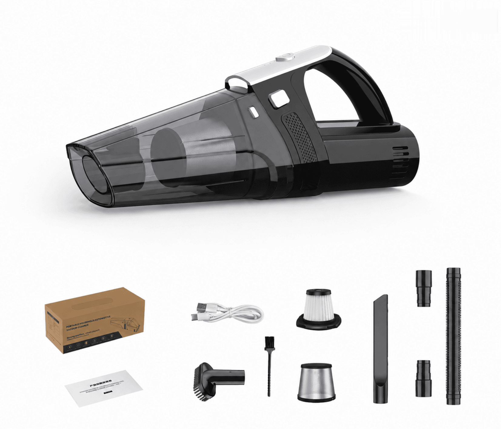 VC008 brushless car vacuum cleaner with accessories
