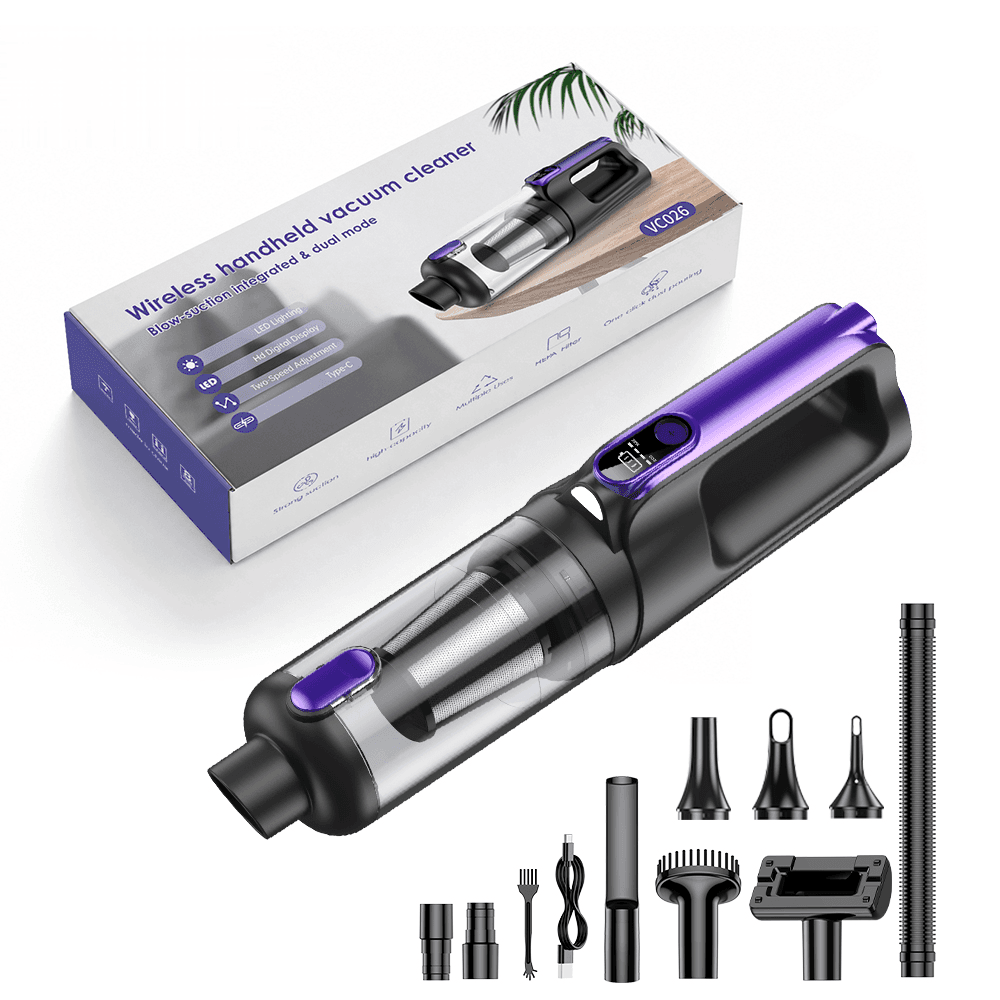 VC026 brushless car vacuum cleaner with accessories