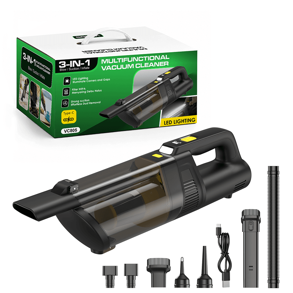 VC805 brushless car vacuum cleaner with accessories