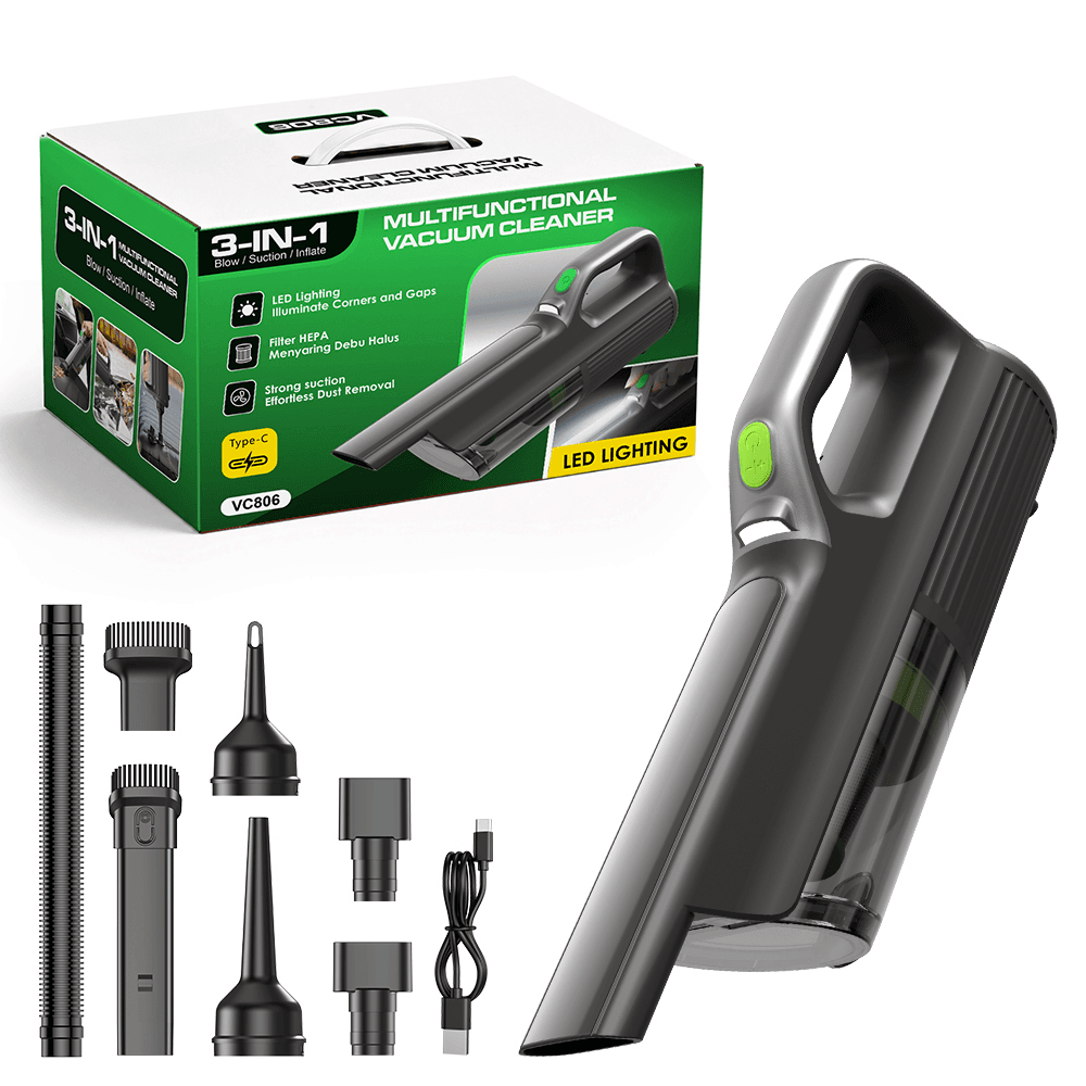 VC806 brushless car vacuum cleaner with accessories