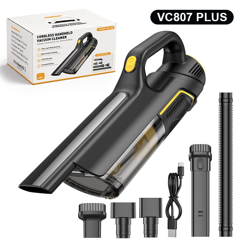 VC807PLUS brushless car vacuum cleaner with accessories