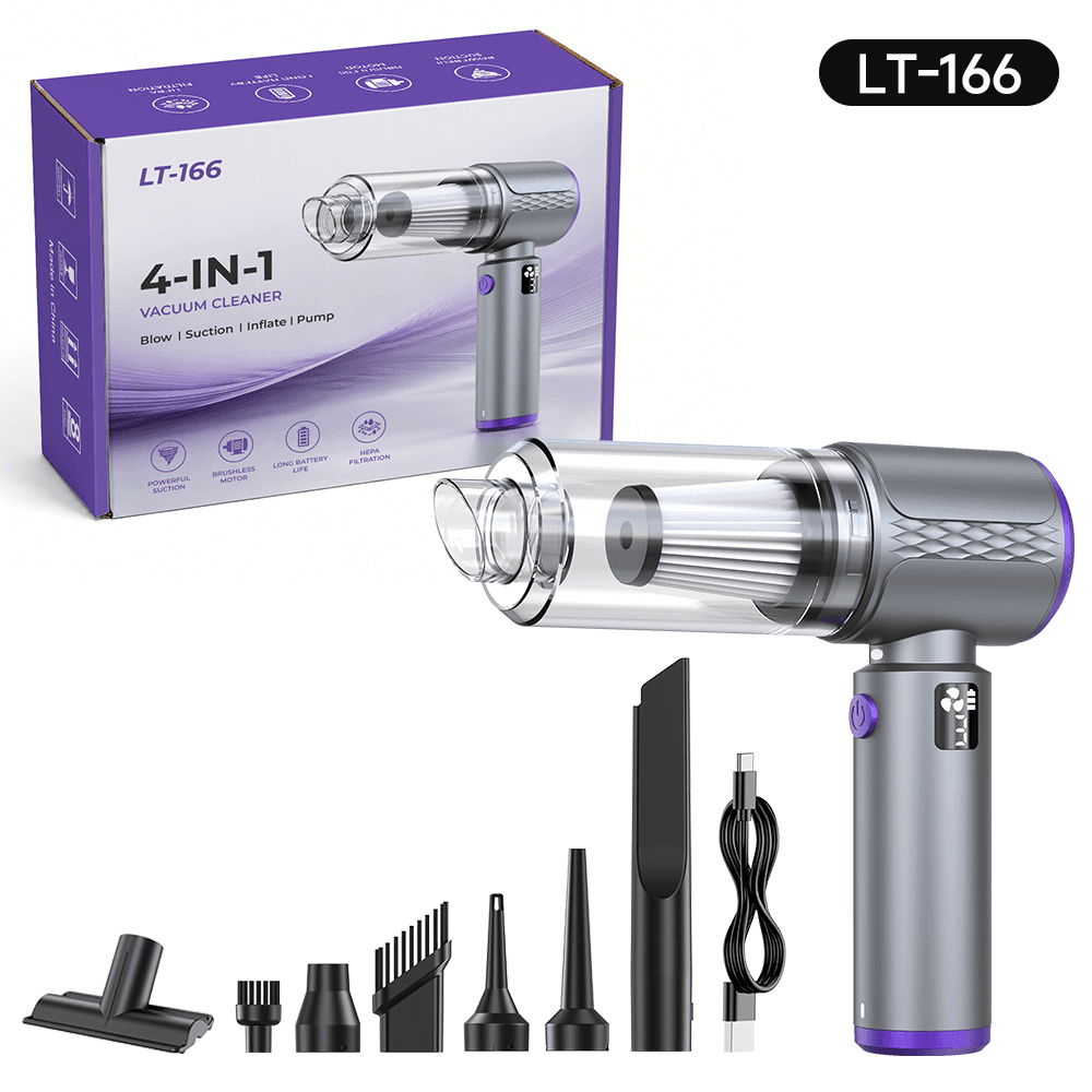 LT-166 brushless portable mini vacuum cleaner with accessories