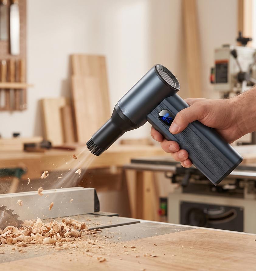 Handheld electric air duster for precision cleaning